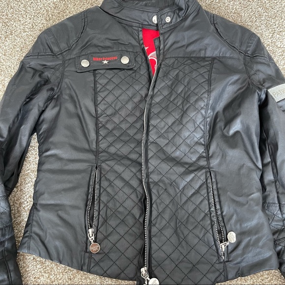 Patrizia Pepe Black Jacket Moto Style Biker Princess. Ideal Condition! Size 42! - Picture 8 of 10
